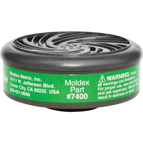 Moldex 7400 Cartouche de respirateur pour ammoniac/m&eacute;thylamine, Cartouche gaz/vapeur, Ammoniac/M&eacute;thylamine