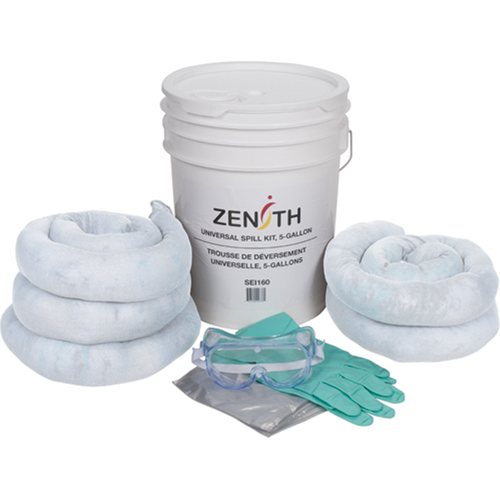 Zenith Safety Products SEJ975 Spill Kit, Oil Only, Pail, 5 US gal. Absorbancy