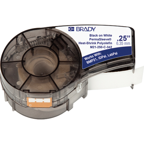 Brady M21-250-C-342-YL M21 Wire Marker Sleeves, Polyolefin, 0.25" L x 84" H, Yellow