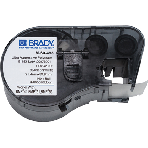 Brady M4-60-483 Label Maker Cartridge, Black