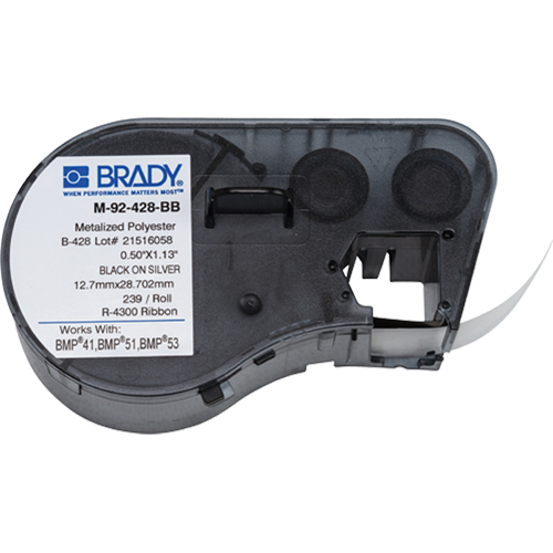 Brady M4-92-428-BB Label Maker Cartridge, Black