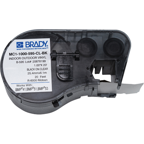 Brady M4C-1000-595-CL-BK Label Maker Cartridge, Black