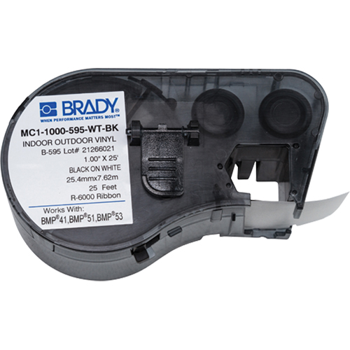 Brady M4C-1000-595-WT-BK Cartouche pour imprimante d'&eacute;tiquettes, Noir