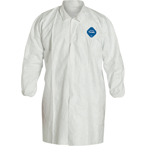 Dupont Personal Protection TY211S-MD Lab Coat, Tyvek&reg; 400, White, Medium