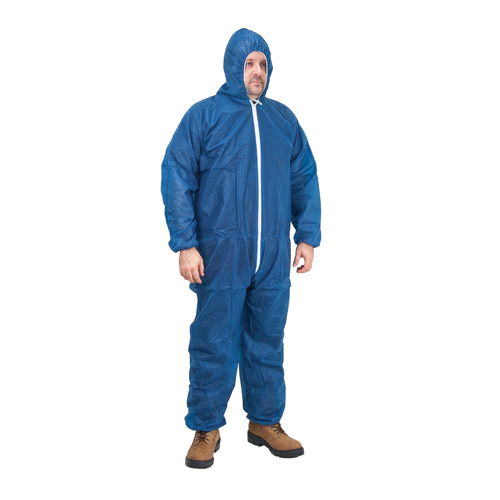 Zenith Safety Products SEK360 Hooded Coveralls, 3X-Large, Blue