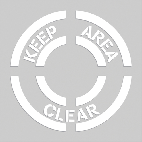 Accuform NMC PMS211 Floor Marking Stencils - Keep Area Clear, Pictogram, 20" x 20"