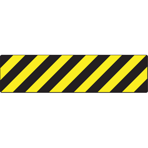Accuform Signs PSD603 Skid-Gard Striped Floor Signs, Rectangle, 24" L x 6" W, Black and Yellow, Vinyl