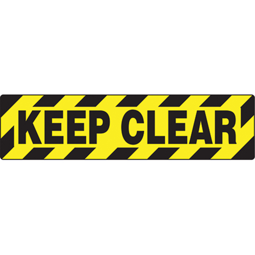 Accuform NMC PSD637 "Keep Clear" Skid-Gard Floor Sign, Adhesive, English