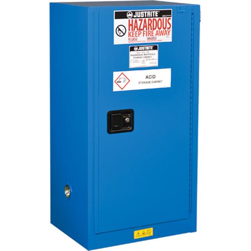 Justrite 861528 Armoires compacte pour rangement de mati&egrave;res dangereuses Sure-Grip Ex, 15 gal., 23,25" x 44" x 18"