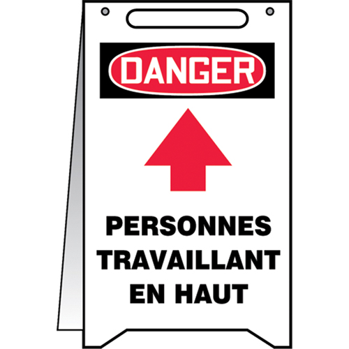 Accuform NMC FRMF103 "Personnes travaillant en haut" Fold-Ups Sign, French