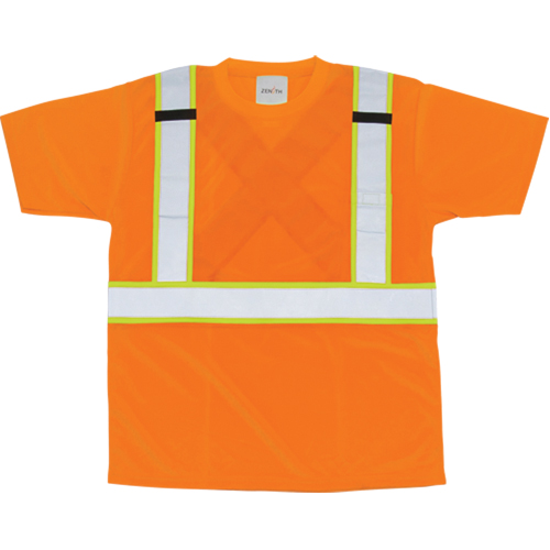 Zenith Safety Products SEL244 CSA Compliant T-Shirt, Polyester, Large, Orange