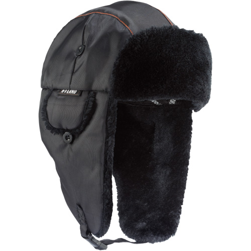 Ergodyne 16843 N-Ferno&reg; 6802 Classic Trapper Hat, Synthetic Fur Lining, Medium/Small, Black