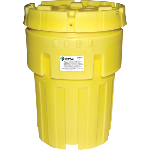 Enpac 1295-YE Envirosalv Poly Salvage Drum Plus, 95 US gal., Stationary