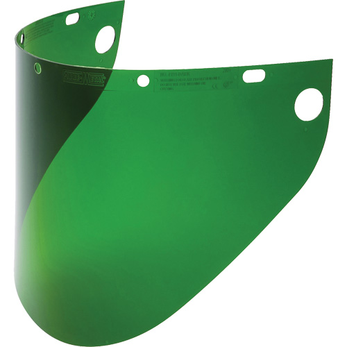 PIP Global Safety 4199DGN Fibre-Metal&reg; Extended View Faceshield Visor, Propionate, Green Tint