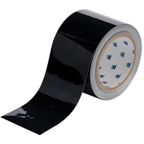 Brady 104340 ToughStripe&reg; Floor Marking Tape, 3" x 100', Polyester, Black