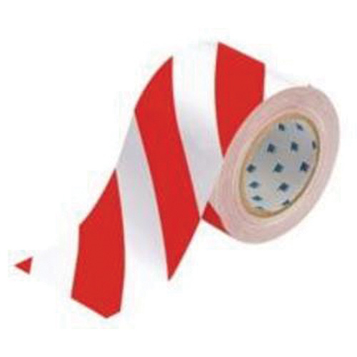 Brady 104378 ToughStripe&reg; Floor Marking Tape, 4" x 100', Polyester, Red and White