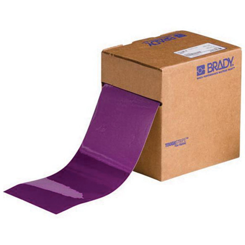 Brady 134087 ToughStripe&reg; Floor Marking Tape, 3" x 100', Polyester, Purple