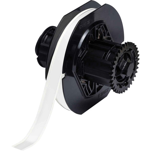 Brady B30C-500-569-WT Ruban d'imprimante &agrave; faible teneur en halog&eacute;nures, Polyester, Blanc, Largeur de 0,5"