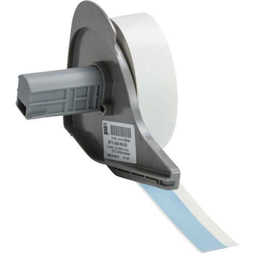 Brady M7C-500-595-SB Ruban pour imprimantes d'&eacute;tiquettes int&eacute;rieures et ext&eacute;rieures, Vinyle, Bleu, Largeur de 0,5"