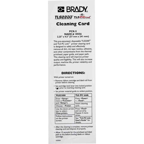 Brady PCK-5 Label Printer Cleaning Kit