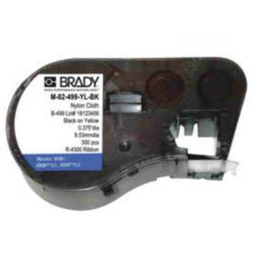 Brady M4-82-499-YL-BK BMP51/53 NYLON CLOTH LBEL CART.BLK ON YLW,240/RL