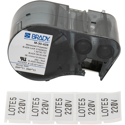 Brady M5-30-428 Cartouche pour imprimante d'&eacute;tiquettes, Noir