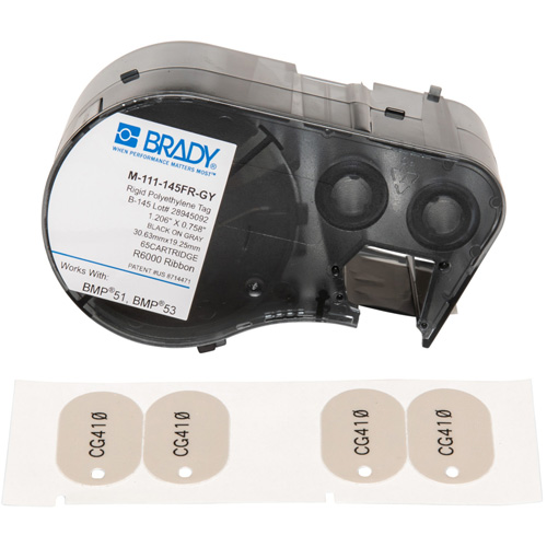 Brady M5-111-145FR-GY Cartouche pour imprimante d'&eacute;tiquettes d'identification, Noir