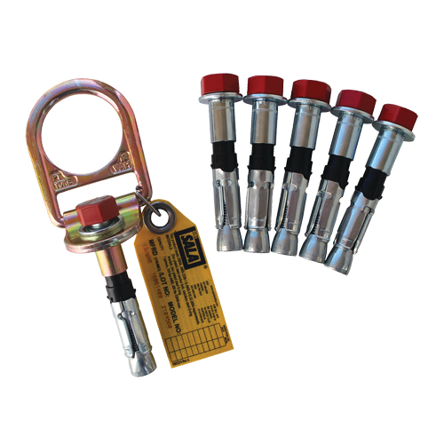 3M DBI Sala Protection Contre Les Chutes 2104561 Ancrage avec anneau en D et boulons pour b&eacute;ton, Boulonn&eacute;/B&eacute;ton, Usage Temporaire