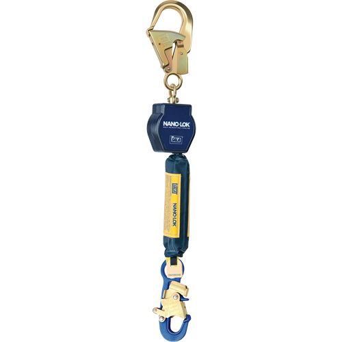 3M DBI Sala Fall Protection 3101249 Nano-Lok Self-Retracting Lifeline, 6', Dyneema&reg;/Polyester, Swivel