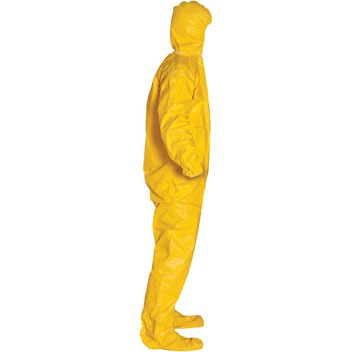 Dupont Personal Protection QC122T-MD Combinaison r&eacute;sistante aux produits chimique avec capuchon, Tychem 2000, Moyen, Jaune