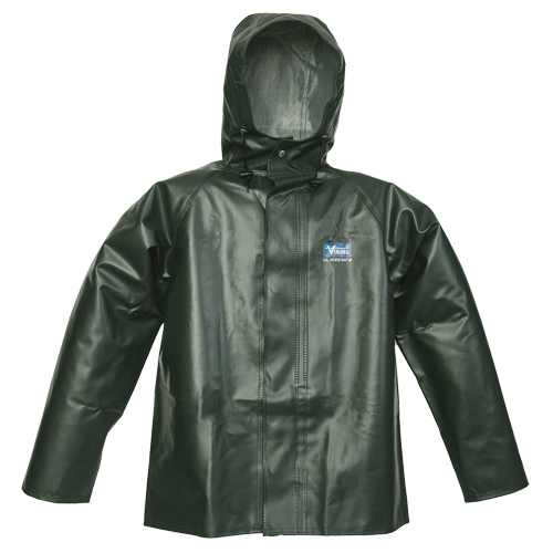 Viking 4125J L Journeyman Chemical Resistant Rain Jacket Large Green Polyester PVC