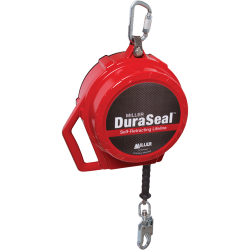 PIP Global Safety SSRL50S1 Cordage de s&eacute;curit&eacute; autor&eacute;tractable Miller DuraSeal, 50', Acier inoxydable, Pivotant