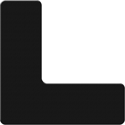 Incom Top Tape & Label ASM110K Armor Stripe Lean/5S Markers, L, 6" L x 6" W, Black, Plastic