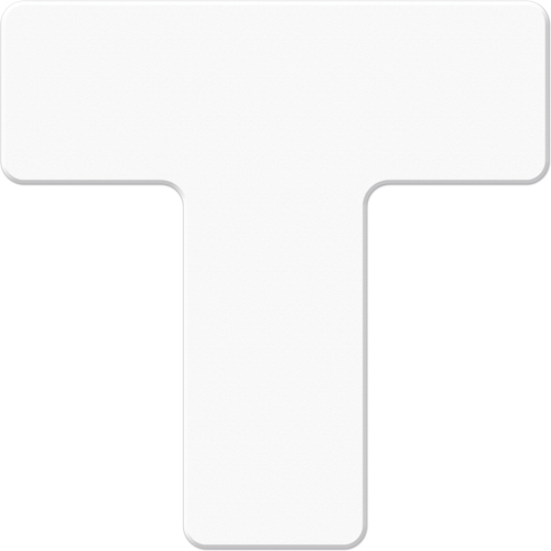 Incom Top Tape & Label ASM130W Armor Stripe Lean/5S Markers, T, 6" L x 6" W, White, Plastic