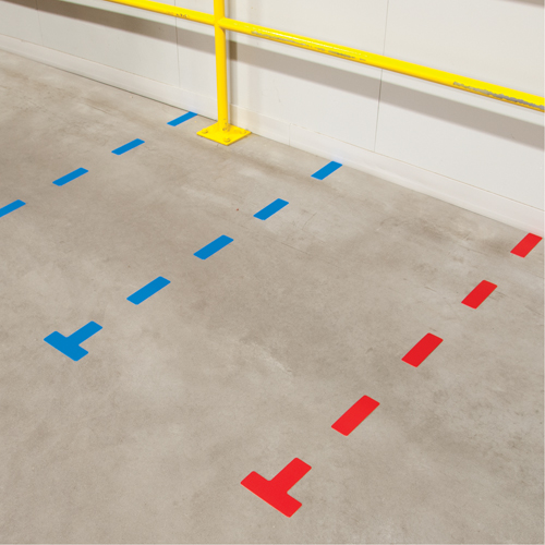 Incom Top Tape & Label ASM130R Armor Stripe Lean/5S Markers, T, 6" L x 6" W, Red, Plastic