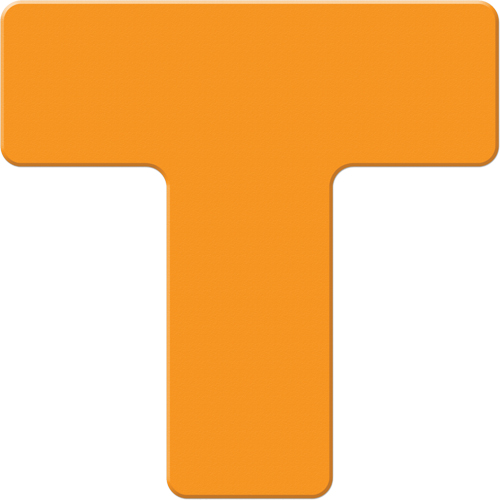 Incom Top Tape & Label ASM130N Marqueurs all&eacute;g&eacute;e/5S Armor Stripe, T, 6" lo x 6" la, Orange, Plastique