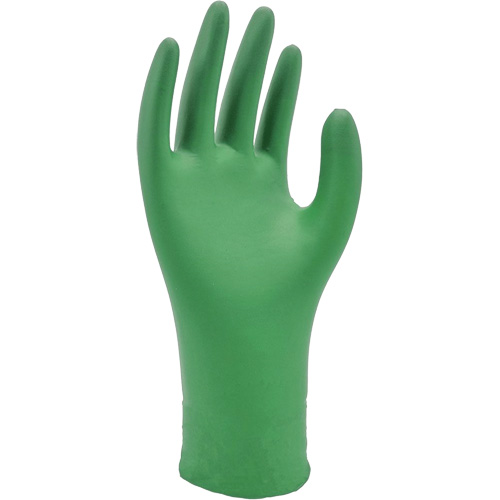 Showa 6110PFS 6110PF Biodegradable Gloves, Small, Nitrile, 4-mil, Powder-Free, Green
