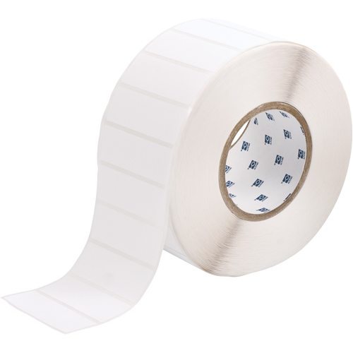 Brady THT-18-489-3 BradyBondz&reg; Thermal Transfer Printable Labels, Polyester, 3" L x 1" H, White