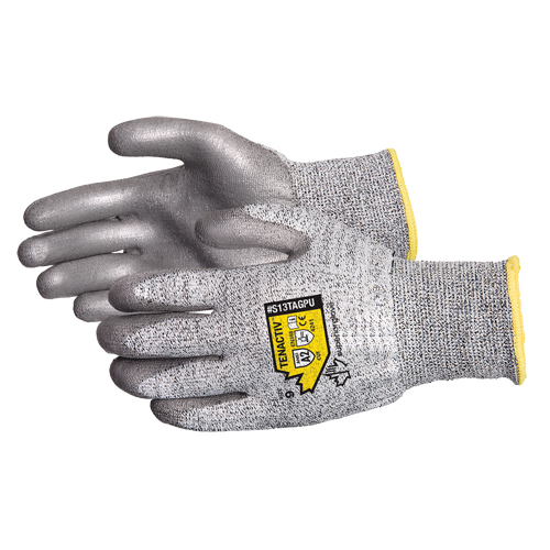Superior Glove Works Ltd. S13TAGPU-7 Composite Knit Gloves, Size Small/7, 13 Gauge, Polyurethane Coated, Aramid Shell, ANSI/ISEA 105 Level 2