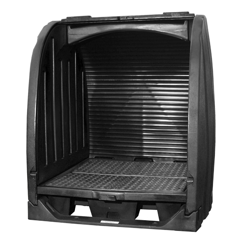 Black Diamond 4064-BD Spill Containment Sheds Without Drain, 65" L x 58" W x 69" H, 2000 lbs. Load Capacity