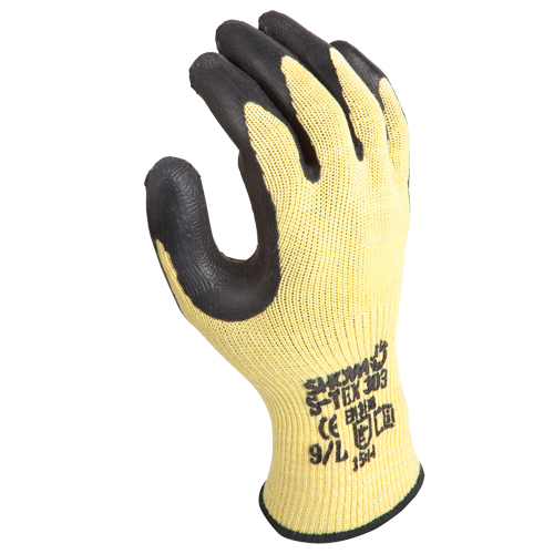 Showa S-TEX303XL-10 Gants r&eacute;sistant aux coupures S-TEX, 10/T-Grand, Rev&ecirc;tement Latex de caoutchouc, ANSI/ISEA 105 niveau 5/EN 388 niveau F