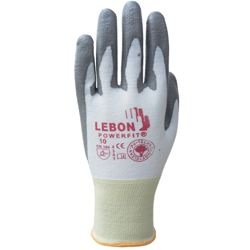BCL Glove Ltd POWERFIT-7S Lebon PowerFit&reg; Cut Resistant Gloves, Size Small/7, 13 Gauge, Polyurethane Coated, Polyethylene Shell, ASTM ANSI Level A2/EN 388 Level B
