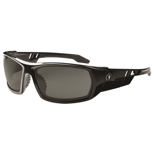 Ergodyne 50030 Lunettes de s&eacute;curit&eacute; Skullerz Odin, Lentille Grise/fum&eacute;e, Anti-&eacute;gratignures, ANSI Z87+/R&eacute;pond ou surpasse la norme CSA Z94.3