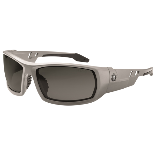 Ergodyne 50133 Skullerz&reg; Odin Safety Glasses, Grey/Smoke Lens, Anti-Fog/Anti-Scratch, ANSI Z87+/Meets/Exceeds CSA Z94.3