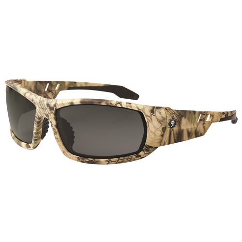 Ergodyne 50330 Lunettes de s&eacute;curit&eacute; Skullerz Odin, Lentille Grise/fum&eacute;e, Anti-&eacute;gratignures, ANSI Z87+/R&eacute;pond ou surpasse la norme CSA Z94.3