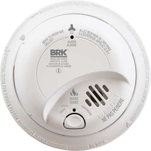 BRK Electronics SC9120BA Ionization Smoke & Carbon Monoxide Combination Alarm, Battery Operated/Hardwired
