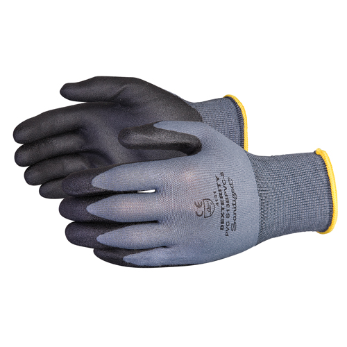 Superior Glove Works Ltd. S13BPVC-11 Gants enduits Dexterity, 11/2T-Grand, R&ecirc;vetement PVC, Calibre 13, Enveloppe en Nylon