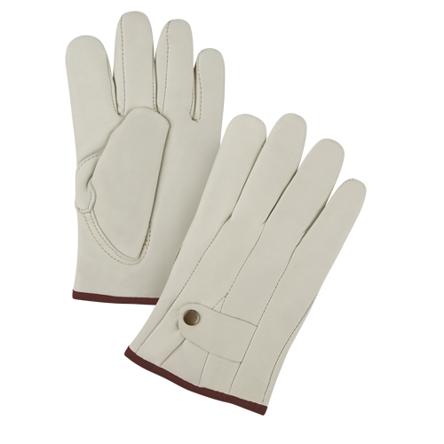 Zenith Safety Products SFV189 Premiun Winter-Lined Ropers Gloves, Large, Grain Cowhide Palm, Fleece Inner Lining