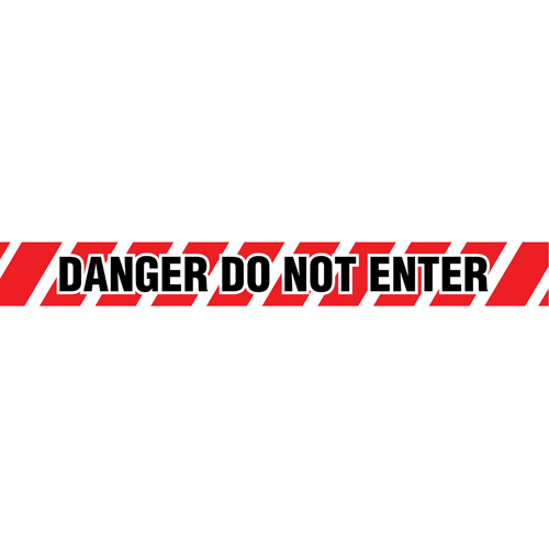 Incom Top Tape & Label BT1001 Rubans pour barricades, Anglais, 3" la x 1000' lo, 2 mils, Noir/rouge