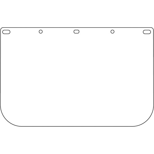 PIP Global Safety EP1015/60 Dynamic Die Cut Faceshield Visor, PETG, Clear Tint
